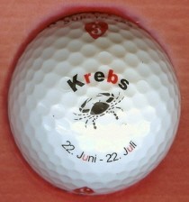 golf ball: sign of the zodiac -- Cancer