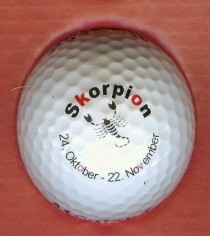 golf ball: sign of the zodiac -- Scorpio