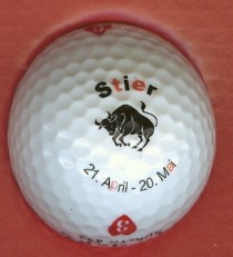 golf ball: sign of the zodiac -- Taurus