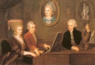 Postcard: Painting of Mozart's Family