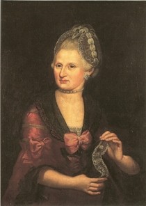 Postkarte: Anna Maria Mozart  (Mozarts Mutter)