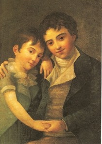 Postkarte: Mozarts Kinder