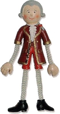 Magnet: Mozart mit Hängebeine