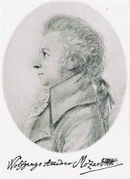 Postcard: W. A. Mozart Ilustration by Doris Stock