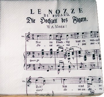 napkins: Le Nozze di Figaro