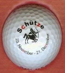 golf ball: sign of the zodiac -- Sagittarius