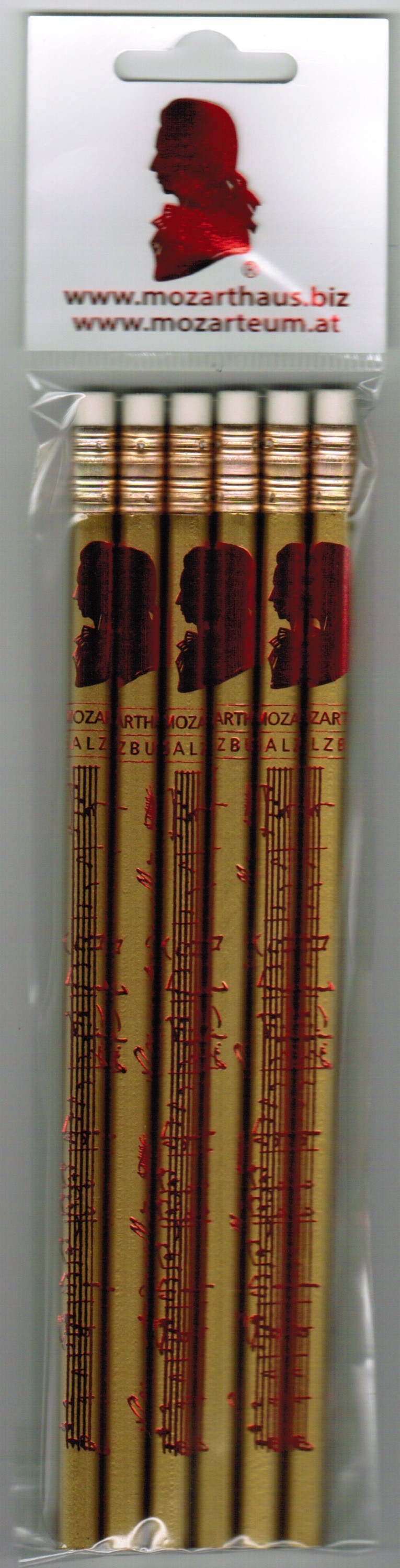 Bleistift Set rot/gold (6 St.)