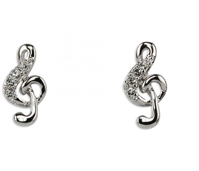 Crystalp Jewellery ear rings treble clef