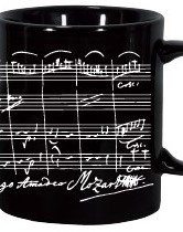 Cup: sheet music black
